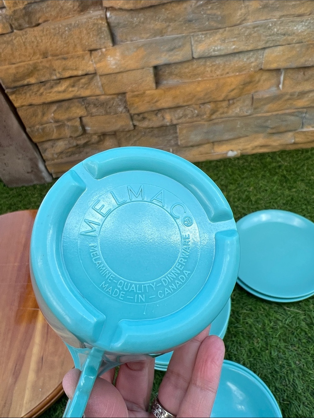 VINTAGE Melmac random kitchen dish lot made in Canada 🍁 MCM turquoise blue - Picture 6 of 8